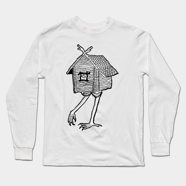 Baba Yaga Hut Long Sleeve T-Shirt by sanja_vs_art